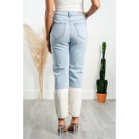 PRICE DROP Light Wash Dip Dye Cigarette Style Denim Jeans - Picture 7 of 15